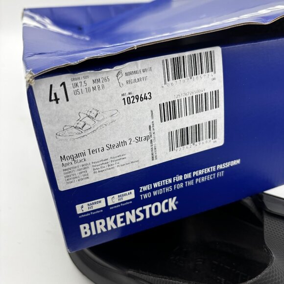 Birkenstock Mogami Terra Stealth 2 Strap Sandals Black 41 US L 10 M 8 EUC w Box - Picture 5 of 5